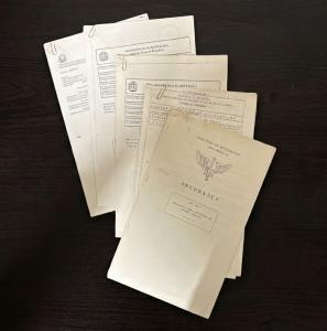 This is a picture of Declassified UFO documents from the Brazilian government files.