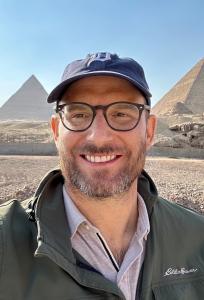Psychotherapist, educator, and author Dr chad at pyramids