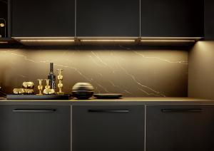 Aksesuar Design, a luxury kitchen, bath and closet design studio in Alexandria, is publicly challenging what it calls “fake luxury” in home remodeling A kitchen with style! The FLAIR front is characterised by its elegant-looking edges in a stainless steel or brass look, therefore creating skilful highlights.