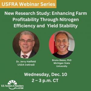 U.S. Farmers and Ranchers in Action (USFRA) will host a webinar on Wednesday, Dec Dec. 10 Webinar Promo Image