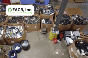 Gaylords of wiring and electronics for recycling