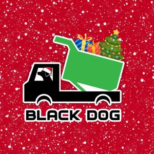 Christmas Black Dog Profile Pic