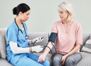 Nurse Checking Outpatient Detox Patient Vital Signs
