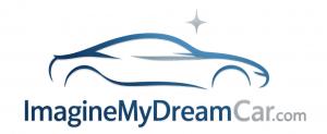 ImagineMyDreamCar.com logo: A sleek, modern outline of a luxury car with a star sparkle above it, representing aspiration and high-end automotive sales.
