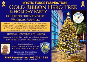 Gold Ribbon Tree Invite