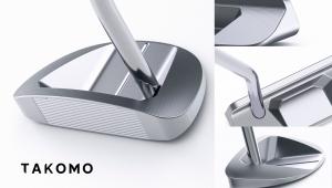 Samples of Otso's low-torque putters. Otso's putter and design business were purchased by Takomo Golf.
