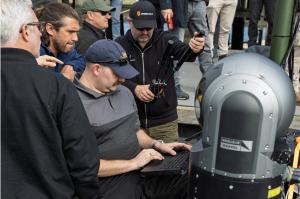 In preparation for sea trials at the BOMA exercise, the Naval Postgraduate School c-UAS team and its industry partners integrated a long-range EO/IR telescope from Trakka Systems.