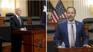 Representatives KEITH SELF (R-TX), left, and LANCE GOODEN (R-TX) addressing House briefing on Iran on 16 December 2025
