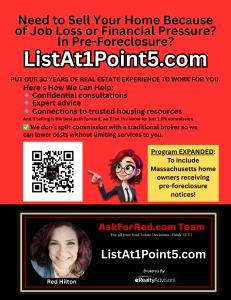 As more homeowners across Massachusetts and the U red and black background announcing expansion of listat1.5.com program