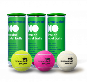 padel balls in colors