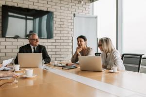 Executive boardroom where corporate governance and institutional excellence strategies are developed and enforced