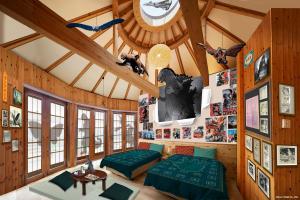 Nijigennomori Inc. is proud to announce the opening of a brand-new Godzilla collaboration room, “Showa TOHO Monsters Archives ,” a special room celebrating classic Godzilla-era monsters, at the luxury villa GRAND CHARIOT Hokutoshichisei 135°, located in the northern part of Awaji Island 24353633 gzroom