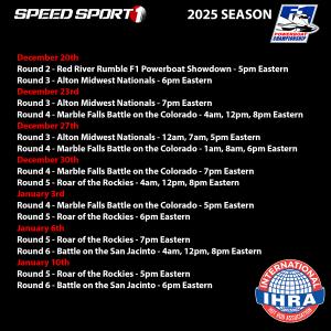 2025 Speed Sport 1 Airing Schedule