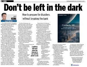 Alex Vezina: Don't be left in the dark | Toronto Sun