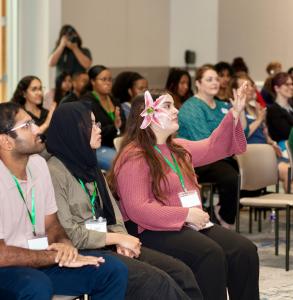 Students from Lone Star College–CyFair engage live during an academic lecture, testing ideas in real time through dialogue, inquiry, and interdisciplinary rigor