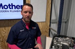 Mother's Responsible Master Plumber with a tankless water heater.