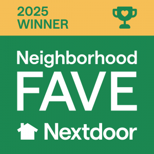 Flower Den 2025 Nextdoor Neighborhood Fave award badge