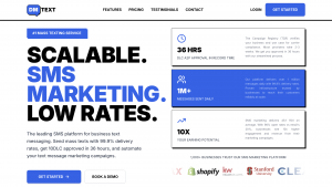 The homepage of DMText