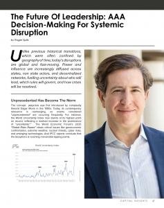 CAPITAL INSIGHTS The Future Of Leadership: AAA Decision-Making For Systemic Disruption (Roger Spitz)