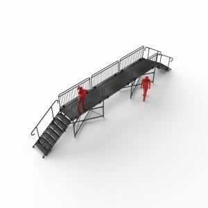 Smartstage worked with ACT Expo clients to design the ultimate raised gantry platform for audiences using off-the-shelf components in unique ways