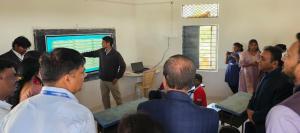Edufront team's demo to Maharashtra Chief Secretary at Satnavari