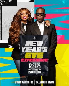 New Birth Missionary Baptist Church will welcome its congregation and the community to an unforgettable New Year’s Eve Worship Experience on Wednesday, Dec NYE 2025 2