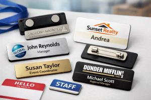 NameBadge.com Reports 90% of Professional Name Badge Orders Now Use Magnetic Fasteners 7 magnetic name badges and name tags made by NameBadge.com