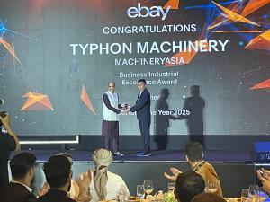 TYPHON Machinery, a global manufacturer and exporter of compact construction and material-handling equipment, has been named Exporter of the Year 2025 in the Business & Industrials category by eBay TYPHON Machinery Named eBay Exporter of the Year 2025