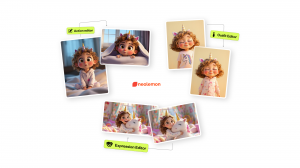 Upload a photo or describe your character, then use our AI cartoon generator's smart editors to effortlessly create: → Different actions and poses → Multiple outfits and styles → Various expressions and moods. No design expertise or complex prompting requ