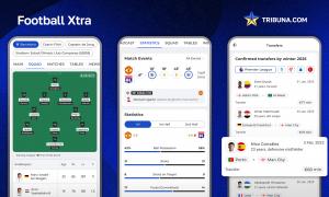 Football-Xtra-App mit Aufstellungen, Live-Statistiken und Transferdaten