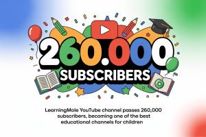 LearningMole YouTube Channel Passes 260,000 Subscribers