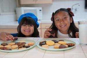 Daisy and Brownie with Cookies Platter; Photo Credit GSGLA