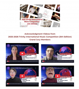 Trinity International Music Competition 2025-2026 Jury Members