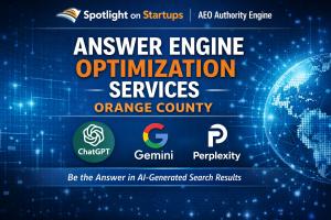 Answer Engine Optimization services in Orange County announced by Spotlight on Startups to help businesses appear in AI-generated search results.