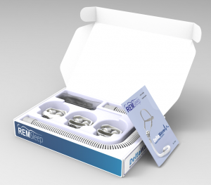 The REMSleep DeltaWave Mask open box package.