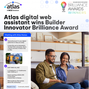 "Atlas Wins Brilliance Award" with photo of couple using Atlas product