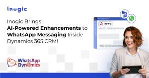 Inogic, a leading Microsoft Gold ISV Partner and pioneer in Dynamics 365 innovations, today announced a powerful new wave of AI-powered enhancements in WhatsApp4Dynamics, its flagship WhatsApp integration for Microsoft Dynamics 365 CRM WhatsApp Messaging Inside Dynamics 365 CRM