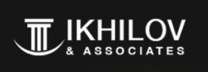 Ikhilov & Associates Law Firm Logo, White text on black background