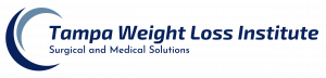 Official logo for Tampa Weight Loss Institute in Tampa, FL, showing the business name in a modern sans-serif font next to a teal icon representing wellness and transformation.