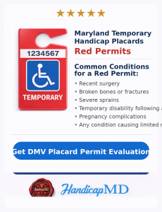 temporary maryland dmv disability parking permits online