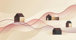 Abstract illustration representing mortgage market trends and housing stability