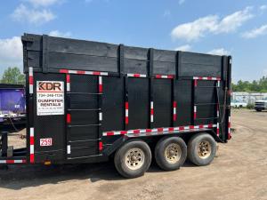 Cleared job site after construction waste containment and removal.