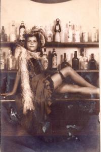 Devon Drake posing for an old time western photo