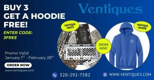 Ventiques Launches Buy-3-Get-1 Apparel Initiative via discount/promo Code 3Free for Early 2026 Metal Vent Series