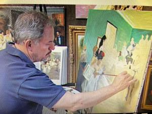 Prestige Artist painting "Dance Class" by Dega ( Impressionist art work )  From Book reference