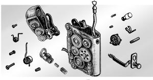 Thorens steampunk full mechanical details