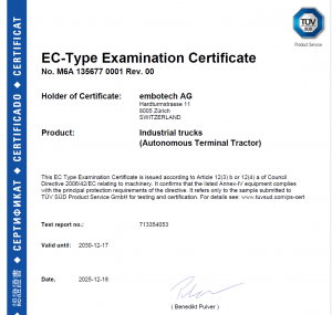 EC-Type Examination Certificate TÜV SÜD