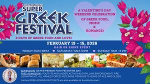 St. Pete’s Greek Festival returns with a fresh new theme for Valentine’s Weekend (February 13, 14 & 15, 2026)