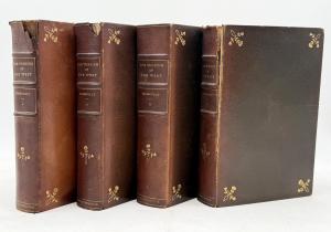 Handsome leather-bound volume set of Winning of the West by Theodore Roosevelt, including a handwritten page of Roosevelt's original manuscript. Estimate: $6,000-$9,000