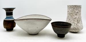 Part of a fine collection of studio art pottery by Dame Lucie Rie (Austria/United Kingdom, 1902-1995), collectively estimated at $11,500-$21,500.